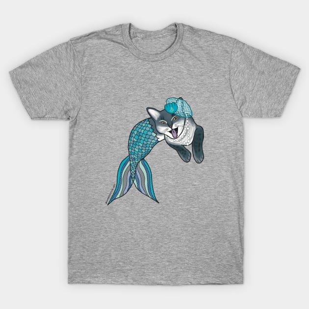 Purrmaid - Gray Tabby - Lucy T-Shirt by ChasingExtraordinary